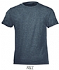 Camiseta Infantil Ajustada Jaspeada Regent - Color Denim Jaspeado